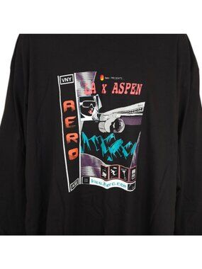 Aero Ski Aspen T Shirt Mens Size 2XL Black Private Charter Flight La Destresse